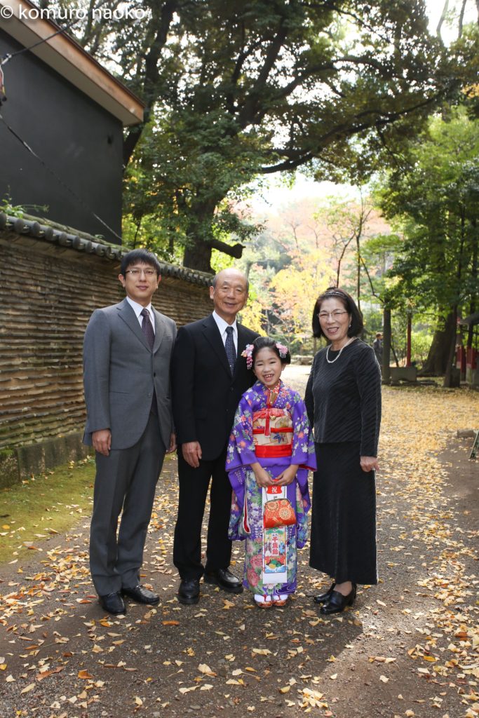 赤坂神社七五三家族写真