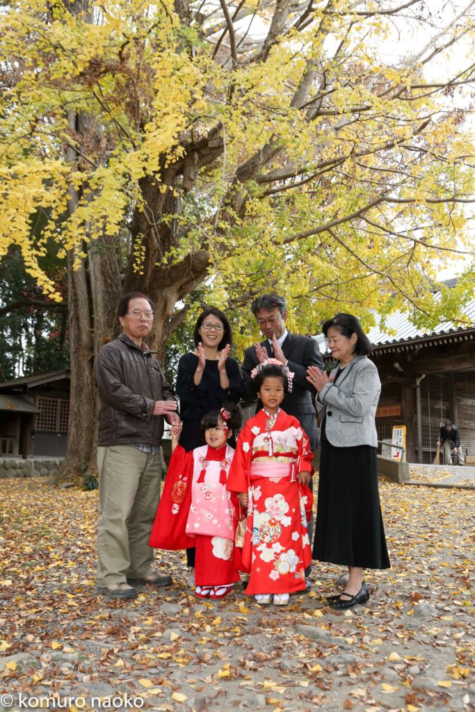 日吉神社七五三出張撮影親族写真
