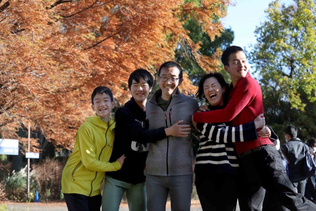 昭和記念公園成人お祝い家族写真